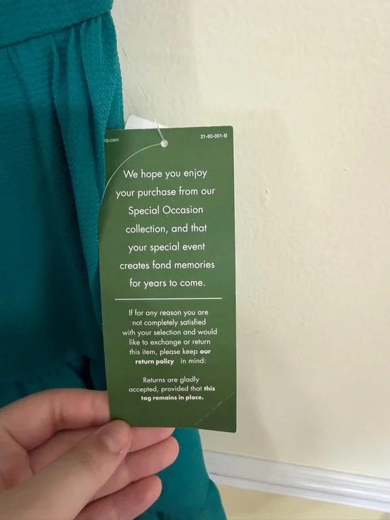 B. Smart Women’s Size 7 Teal Puff-Sleeve Tiered Mini Dress - Picture 9 of 12